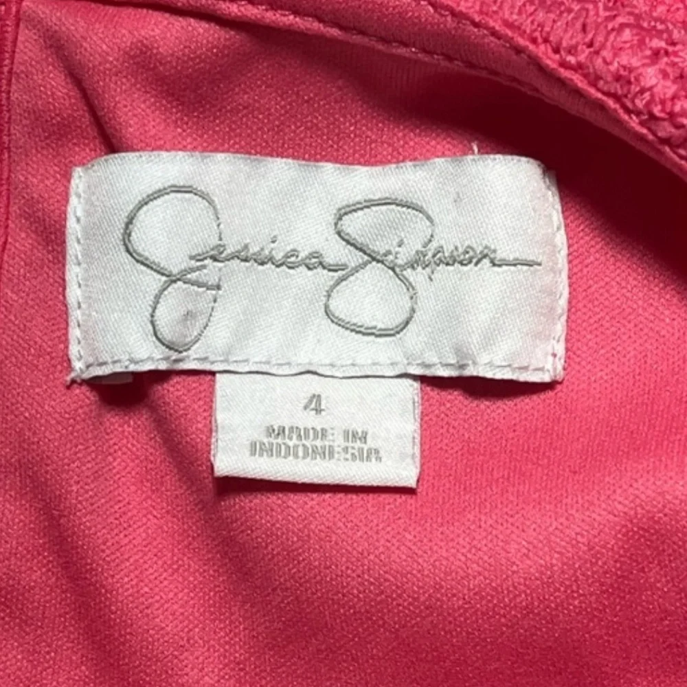 Jessica Simpson Dress in Pink with Crochet Lace Sleeveless Womens Size 4 - Picture 5 of 8